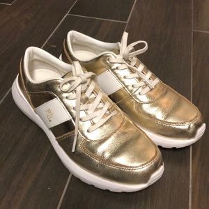 Ralph Lauren Gold sneakers